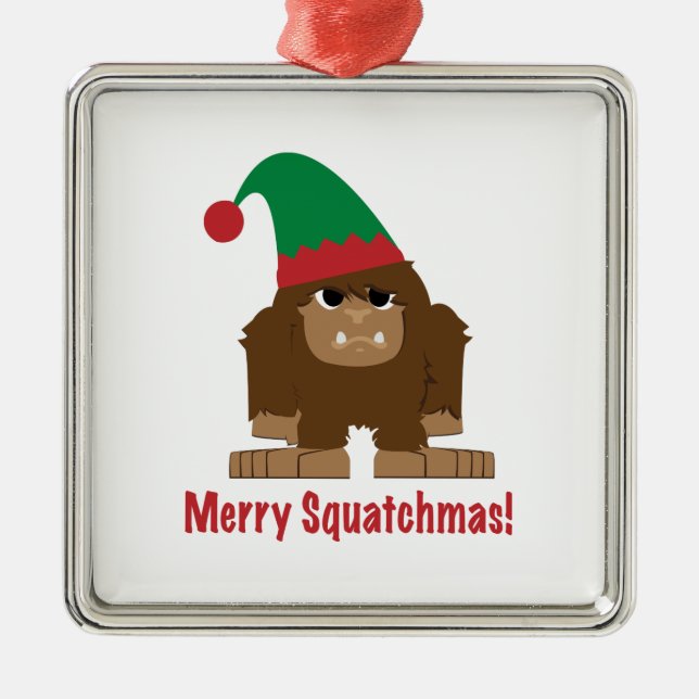 God Squatchmas! Julgransprydnad Metall (Framsidan)