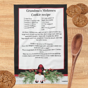 God, svart, gräddvit Recipe keepaus Kökshandduk