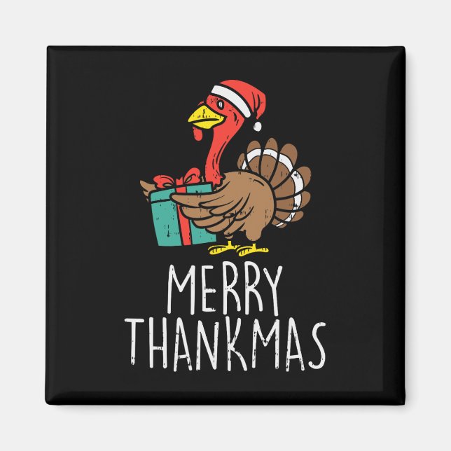 God Tackmas Santa Turkdag Julen Chris Magnet (Framsidan)