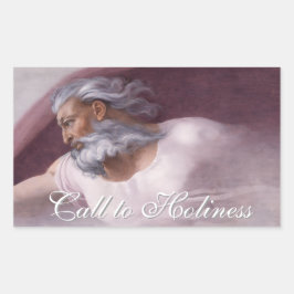 God the Father Renaissance Devotional Design Rektangulärt Klistermärke