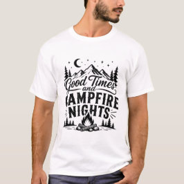God Tid och Läggereldskvällar – Mysigt Camping T Shirt