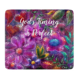 God Timing är Perfekt Blommigt Abstrakt Rosa Red