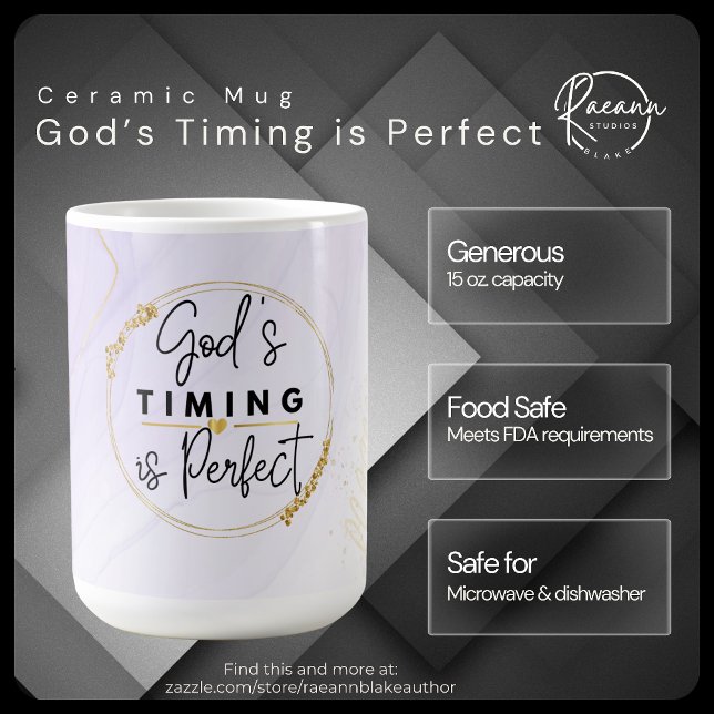 God Timing är Perfekt Ceramic Mugg (Skapare uppladdad)