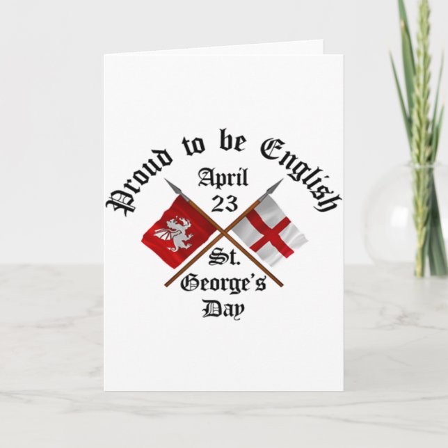 God-to-be-English Saint Georges Day. Kort (Framsida)