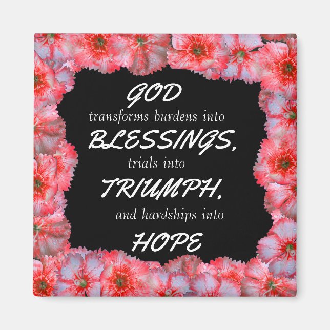 GOD TRANSFORMS BLESSINGS MAGNET (Framsidan)