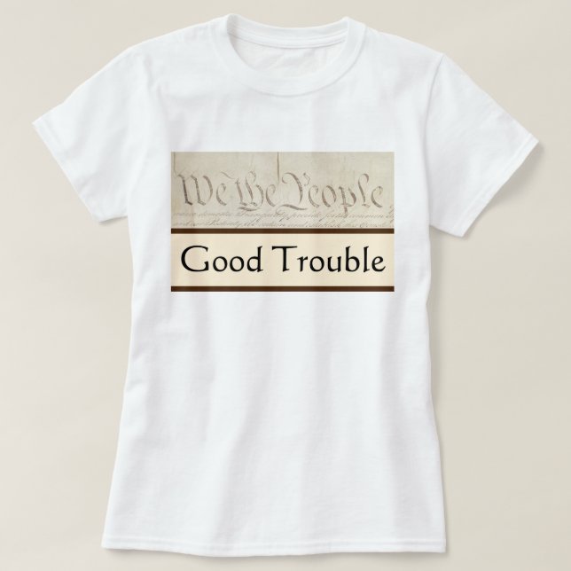 God Trouble Demokrati Är En Handling John Lewis T Shirt (Design framsida)