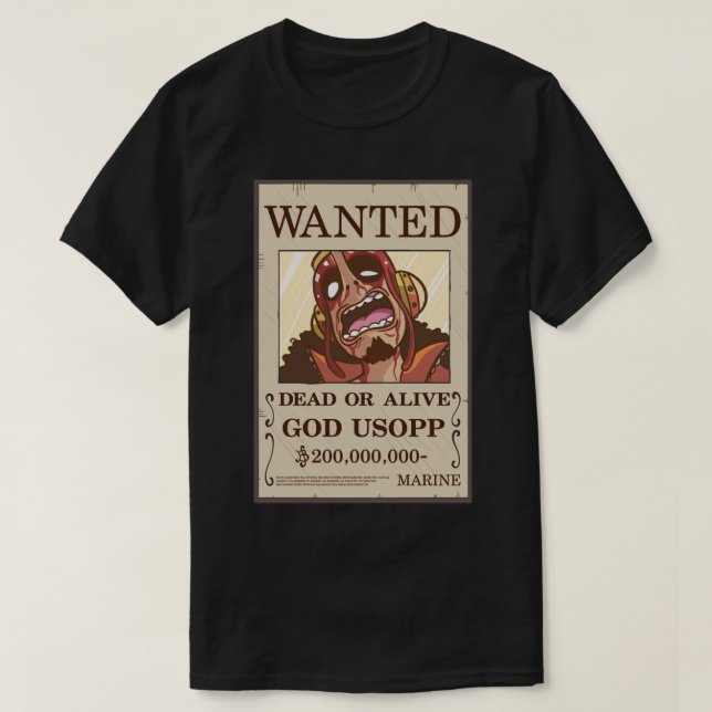 God Usopp Wanted Poster 1 T Shirt (Design framsida)