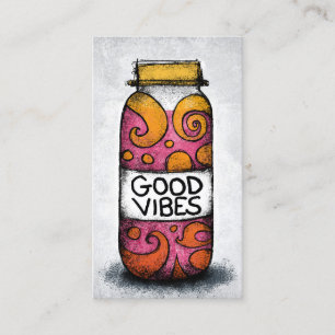 God Vibes-Affärskort - Roligt färgstark Visitkort