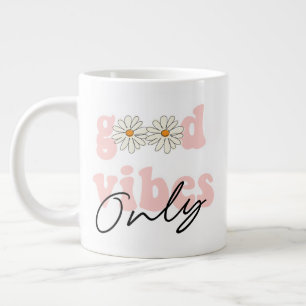 God Vibes Bara 70:s Hippie Slogan Jumbo Mugg