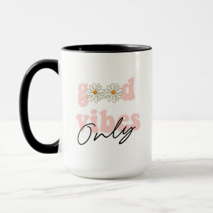 God Vibes Bara 70:s Hippie Slogan Mugg