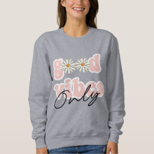 God Vibes Bara 70:s Hippie Slogan T Shirt