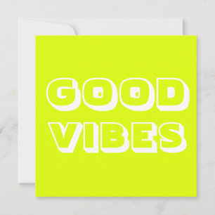 God Vibes, Bästa Önskemål, Lycka till, chartreuse Kort
