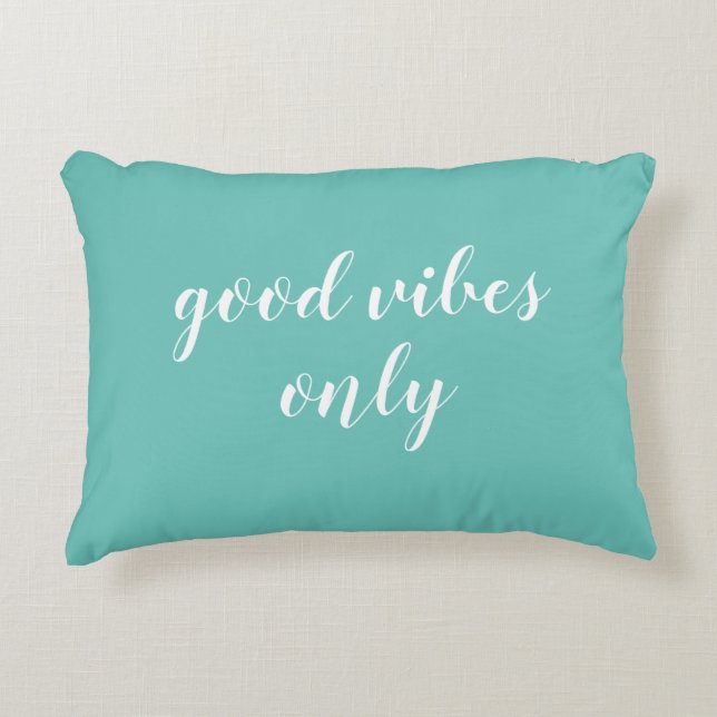 God Vibes endast Beach Turcoise accent Pillow Prydnadskudde (Framsidan)