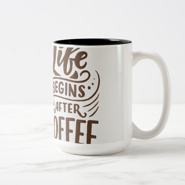 God Vibes Endast kaffe Mugg - inspirerande positiv (Höger)