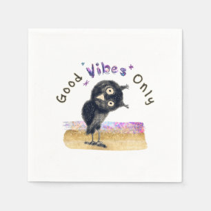 God Vibes endast med Nyfikna Uggla Pappersservett