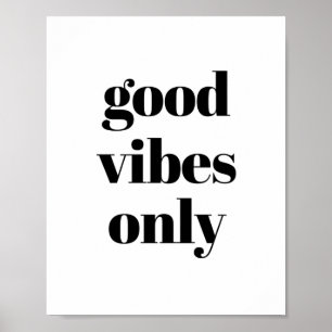 God Vibes endast Motiv, minimalistisk modern Poster