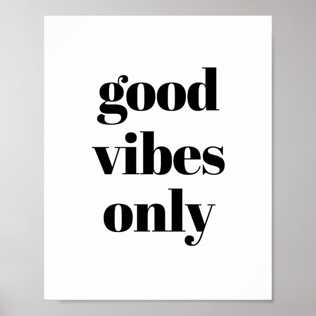 God Vibes endast Motiv, minimalistisk modern Poster (Framsidan)