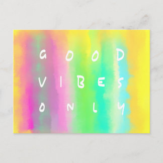 God Vibes Endast positiv inspirationsmålning Vykort