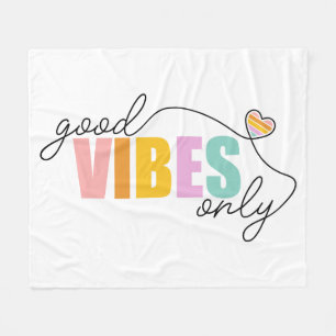 God Vibes Endast Rainbow Heart Fleecefilt