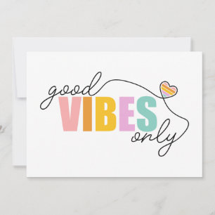 God Vibes Endast Rainbow Heart Kort