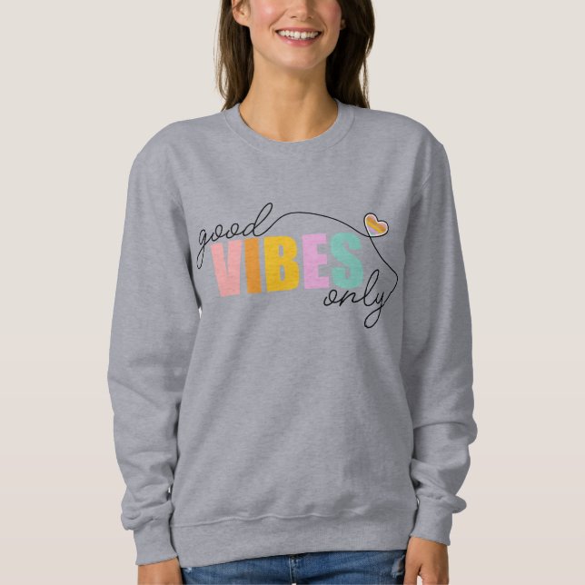 God Vibes Endast Rainbow Heart T Shirt (Framsida)