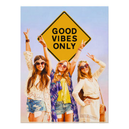 God Vibes Endast Retro Hippie Poster Perfect Poster