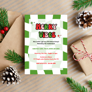 God Vibes Groovy-inbjudan till julfest Inbjudningar