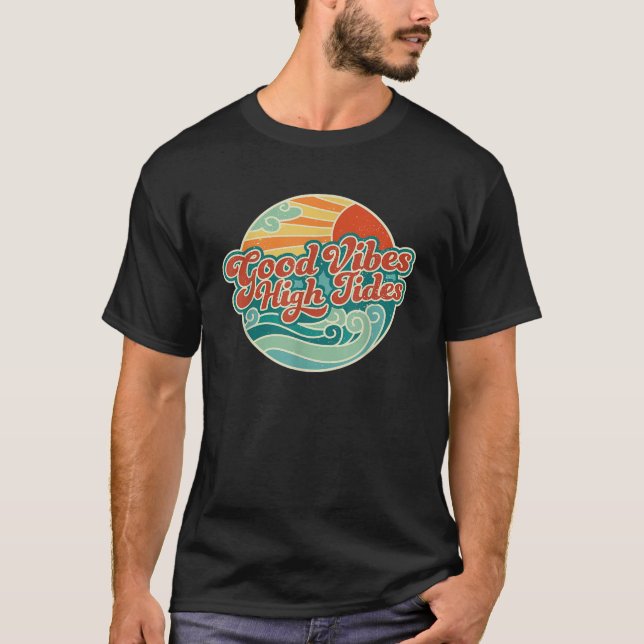 God Vibes High Tides Retro 60-årsjubileum T Shirt (Framsida)