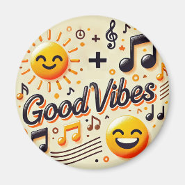 ☀️ + 🎶 = GOD VIBES Magnet