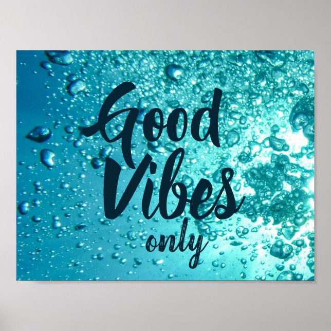 God Vibes och Coola Blue Vatten Poster (Framsidan)