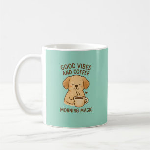 God Vibes och kaffe - Spelande digital marionettap Kaffemugg