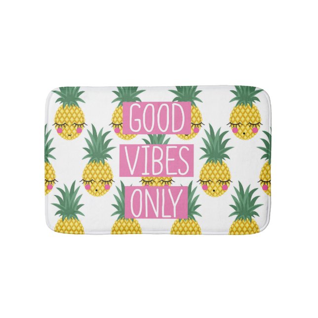 God Vibes Pineapples Sommar Mönster Badrumsmatta (Framsidan)