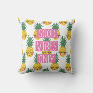 God Vibes Pineapples Sommar Mönster Kudde