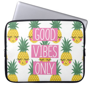 God Vibes Pineapples Sommar Mönster Laptop Fodral