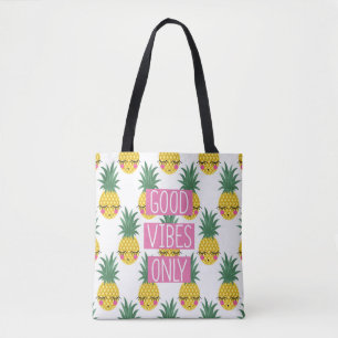 God Vibes Pineapples Sommar Mönster Tygkasse