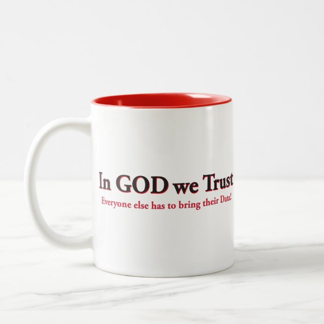 GOD-WE-TRUST-3 Två-Tonad MUGG (Vänster)