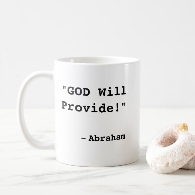 "GOD Will Provide!" - Faithful Bible Verse - Kaffemugg (Med munk)