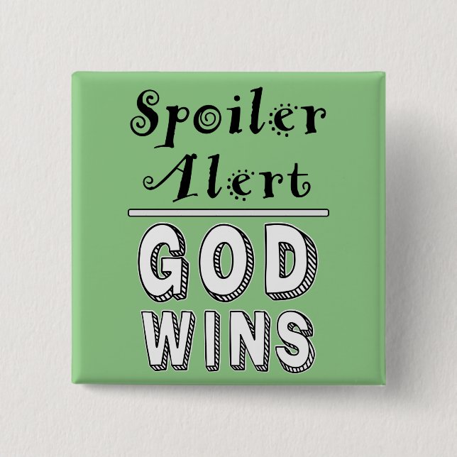 God Wins Button Knapp (Framsida)