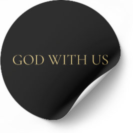 GOD WITH US – Christmas Sticker Runt Klistermärke