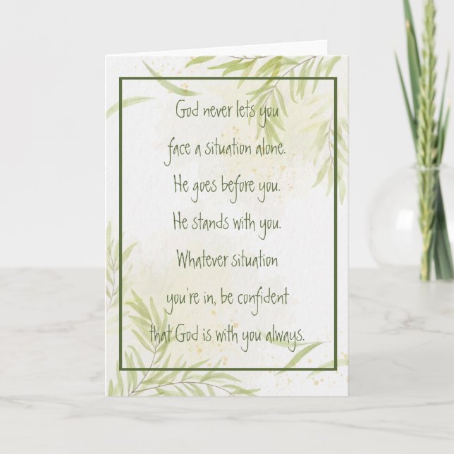 God With You Always Never Alone Inspirational   Ca Kort (Framsida)
