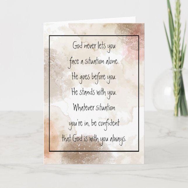 God With You Always Never Alone Inspirational   Kort (Framsida)