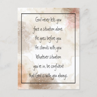 God With You Always Never Alone Inspirational Po Vykort