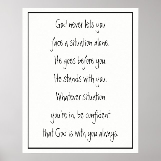 God With You Always Never Alone Inspirational  Poster (Framsidan)