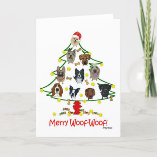 God Woof-Woof-Hundraser - julkort Tack Kort