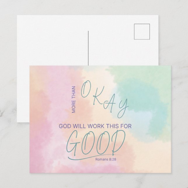 God Works All Sak för Bra Postcard Vykort (Fram/baksida)