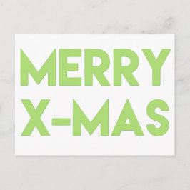 God X-Mas, Modern Grönt Typografi - jul Helg Vykort