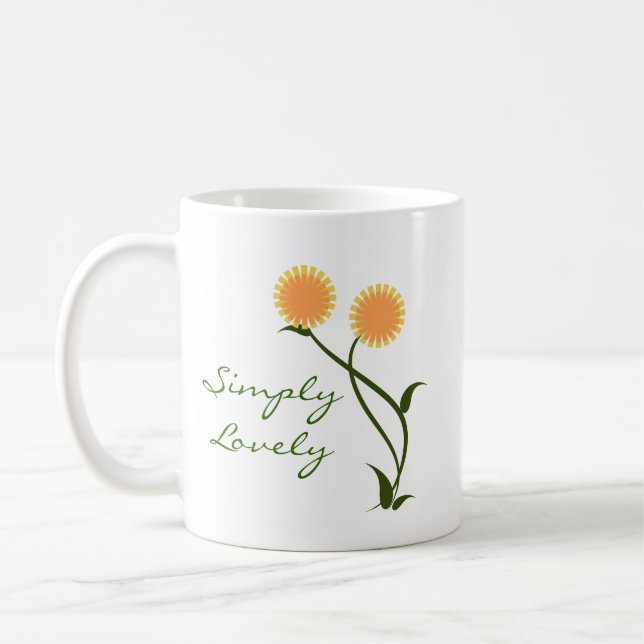 Goda blommor Mugg, Orange Kaffemugg (Vänster)