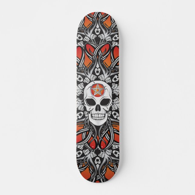 Goda Döskallar - Orange Skateboard Bräda 21,5 Cm (Framsida)