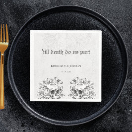 Goda Döskallar tills döden gör att vi delar bröllo Pappersservett