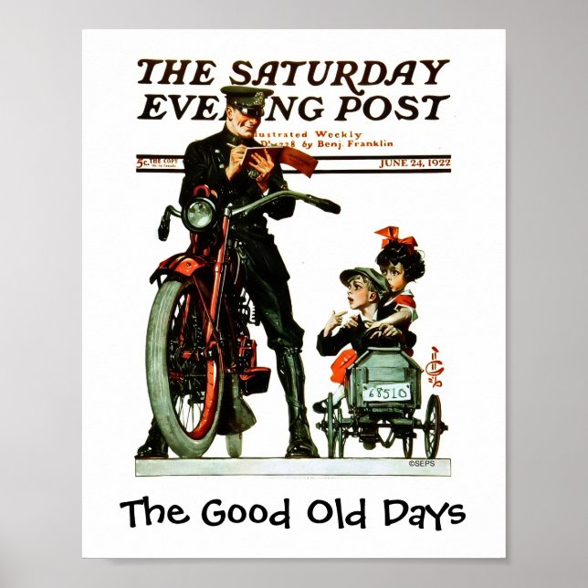 Goda Gamla Dagar - Saturday Evening Post Poster (Framsidan)
